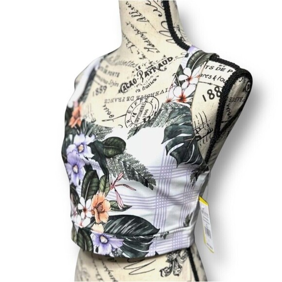 EleVen Venus Williams L Tropicana Floral Sports Bra Crossback Stretch NWT - Picture 7 of 11